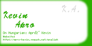 kevin apro business card